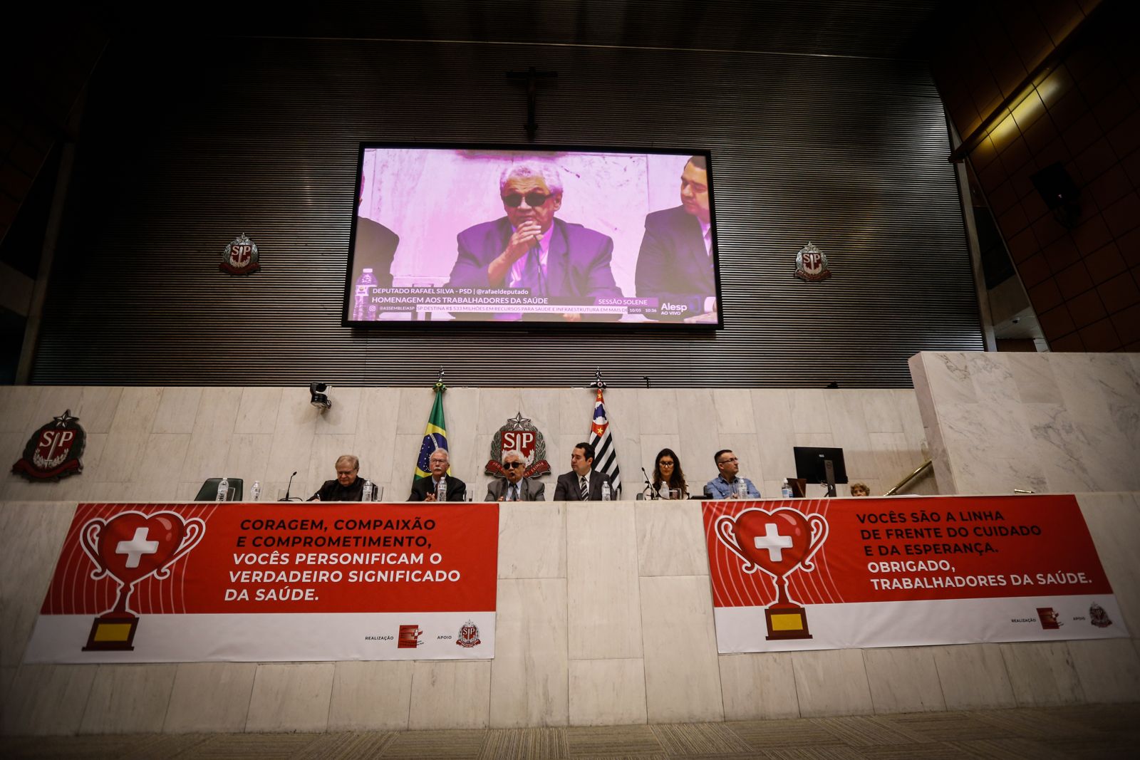 Dia do Trabalhador da Saúde na Alesp, realizado no dia 10 de maio de 2024. 